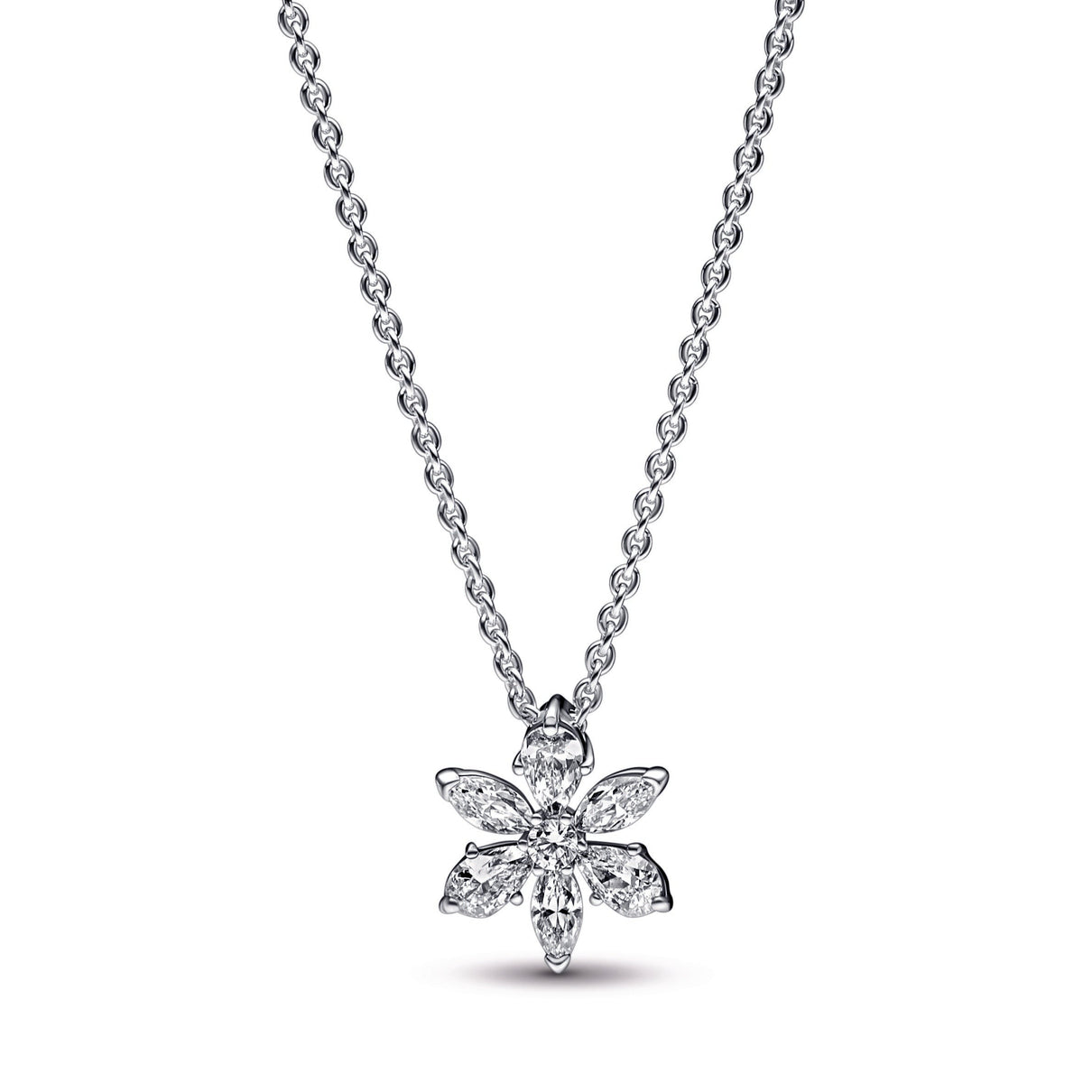 Pendant Necklace – Sterling Silver – Sparkling Herbarium Cluster