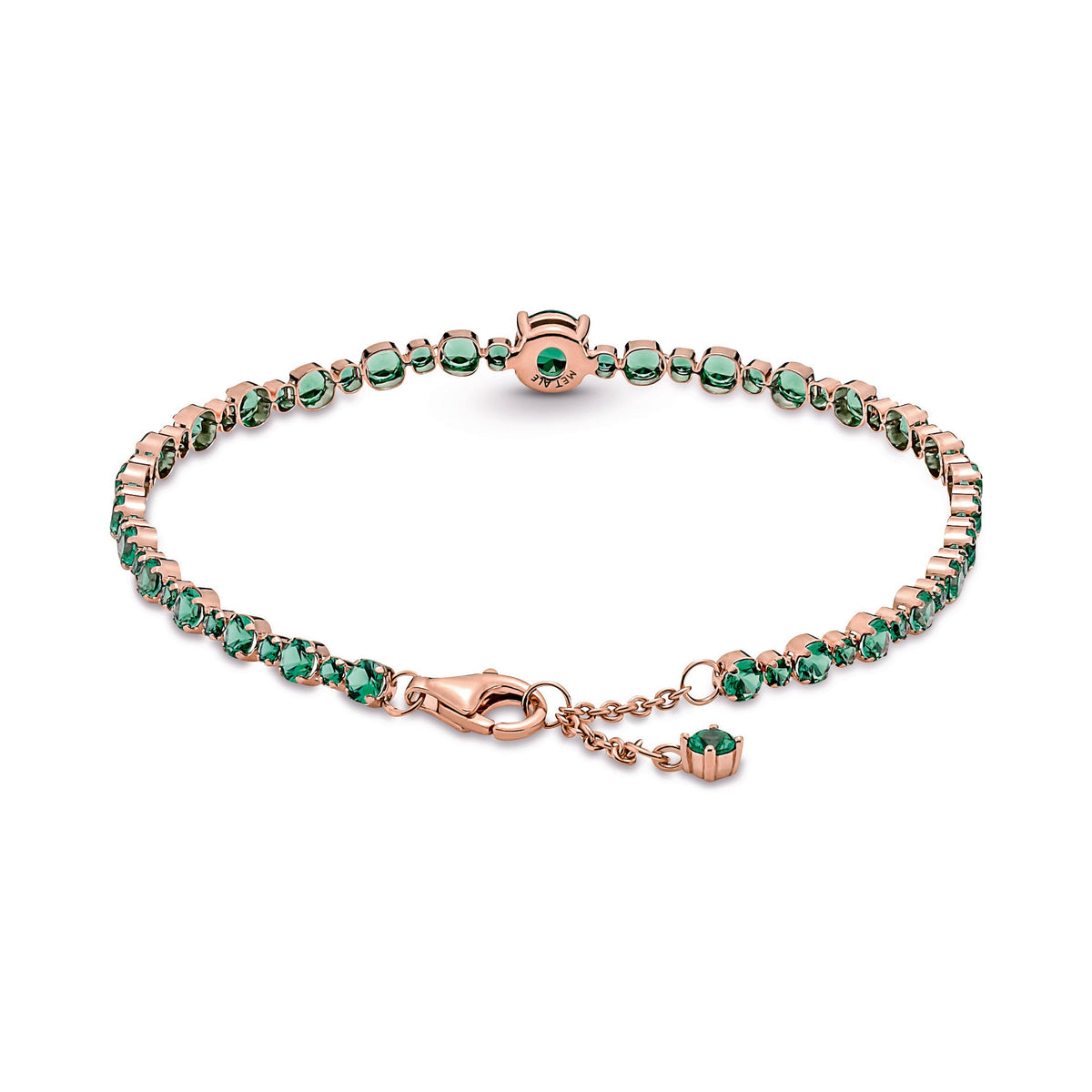 Bracelet – 14k Rose Gold-Plated – Sparkling Pavé Tennis