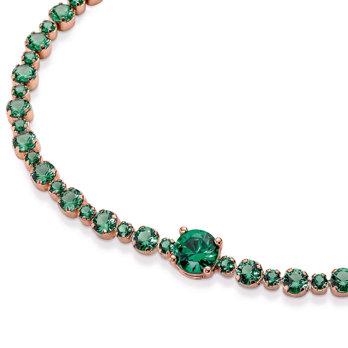 Bracelet – 14k Rose Gold-Plated – Sparkling Pavé Tennis