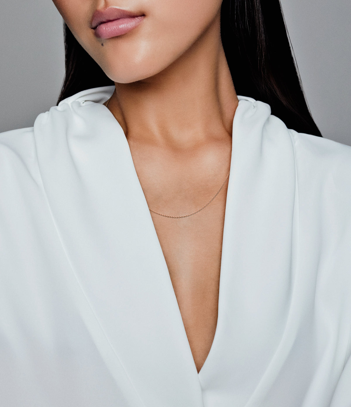 Chain Necklace – 14k Rose Gold-Plated – Classic Cable