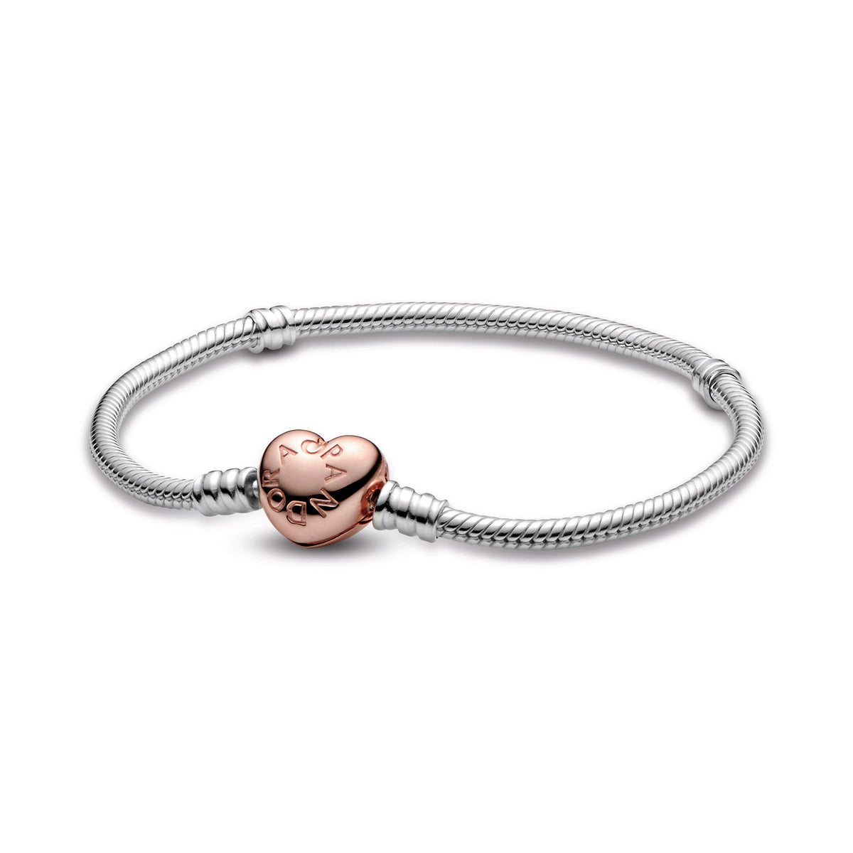 Chain Bracelet – 14k Rose Gold-Plated – Moments Heart & Snake