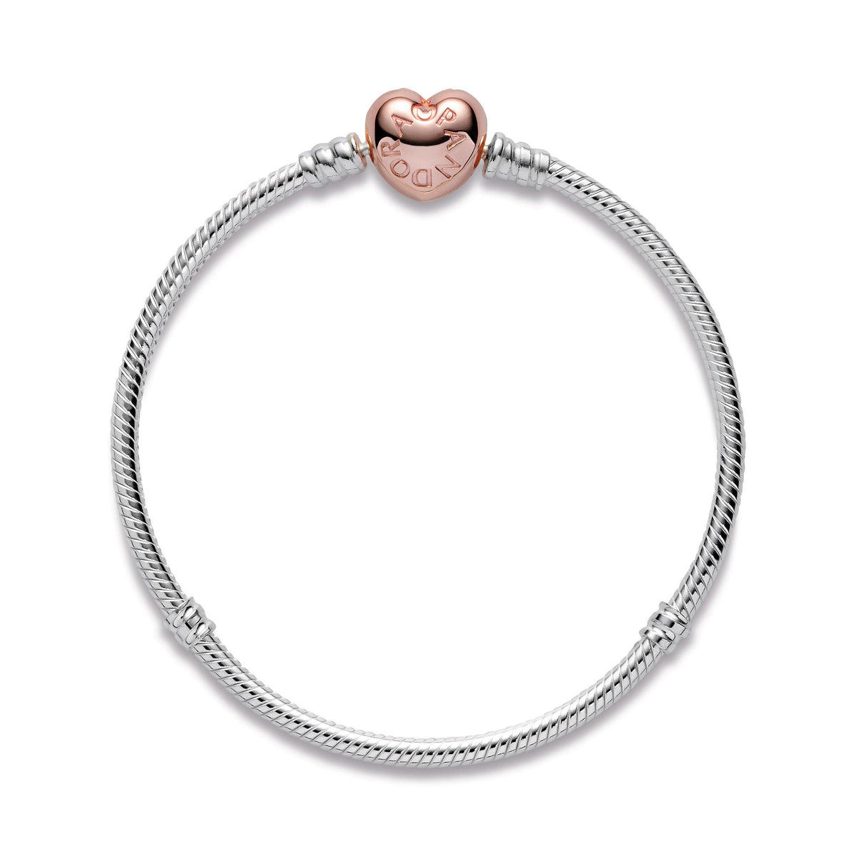 Chain Bracelet – 14k Rose Gold-Plated – Moments Heart & Snake