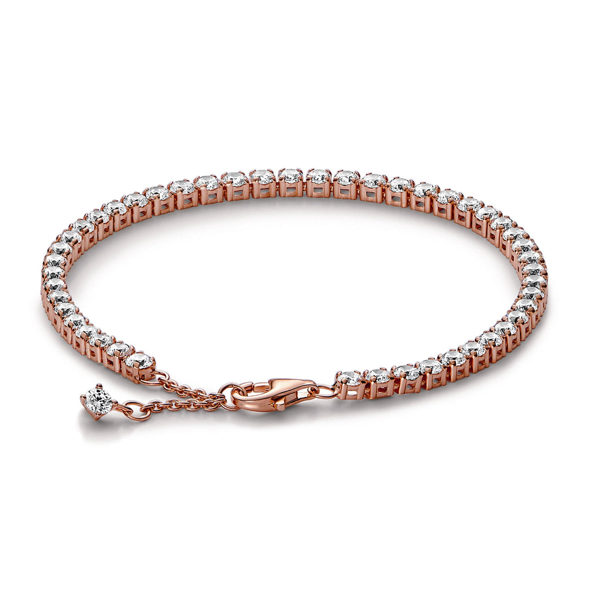 Bracelet – 14k Rose Gold-Plated – Sparkling Tennis