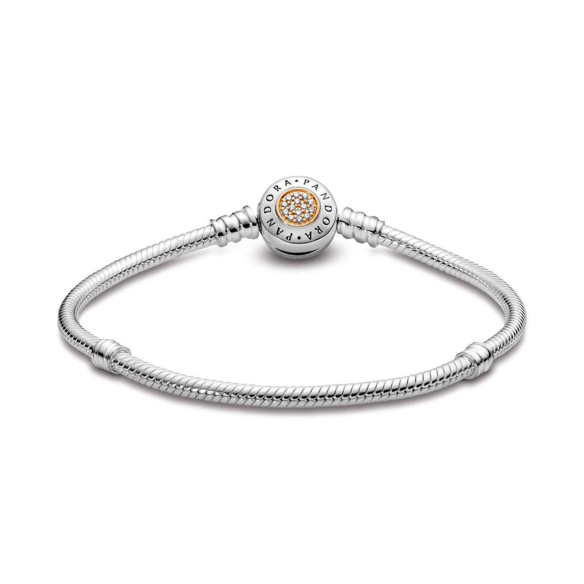 Chain Bracelet – Sterling Silver – Pandora Moments Logo Clasp Snake