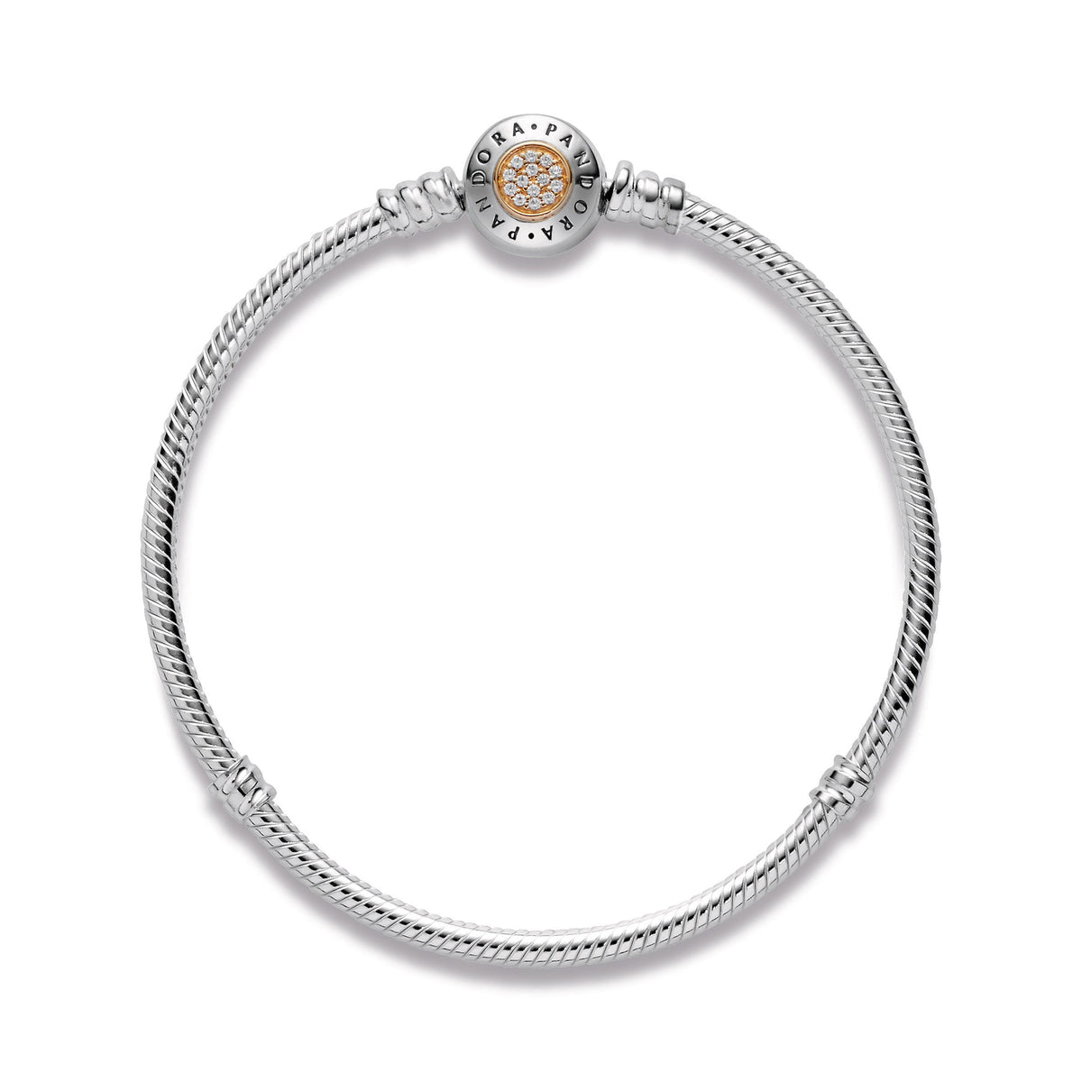 Chain Bracelet – Sterling Silver – Pandora Moments Logo Clasp Snake