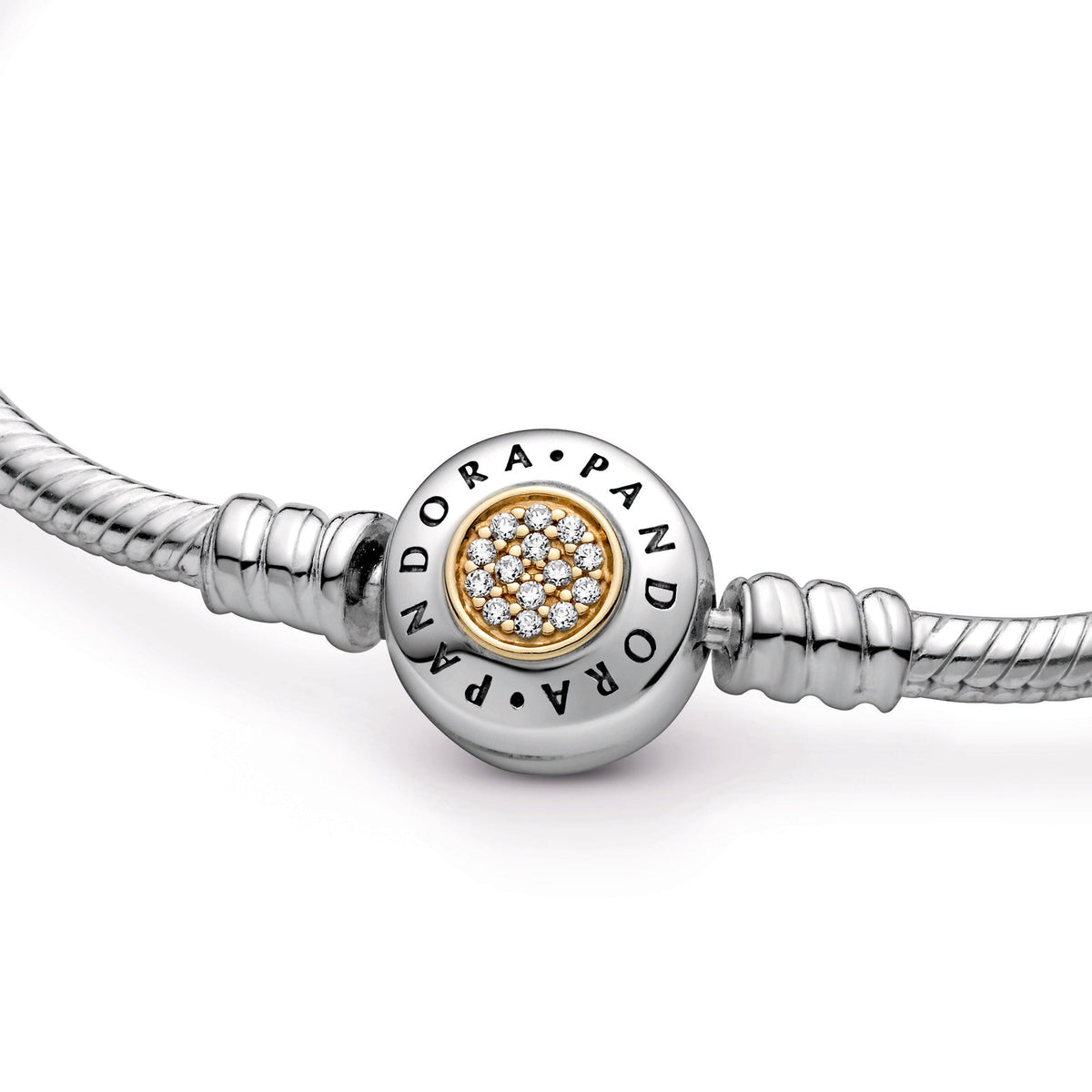 Chain Bracelet – Sterling Silver – Pandora Moments Logo Clasp Snake