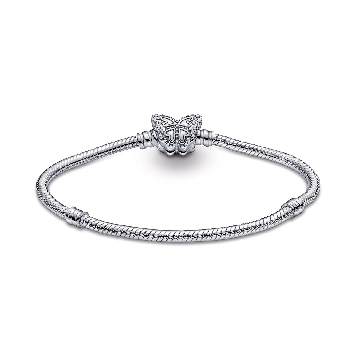 Chain Bracelet – Sterling Silver – Pandora Moments Butterfly Clasp Snake