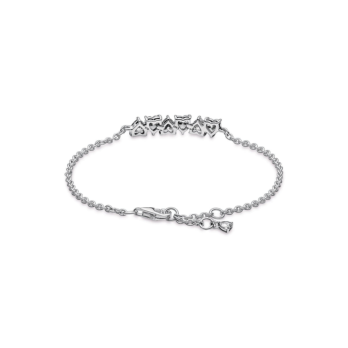 Chain Bracelet – Sterling Silver – Sparkling Endless Hearts