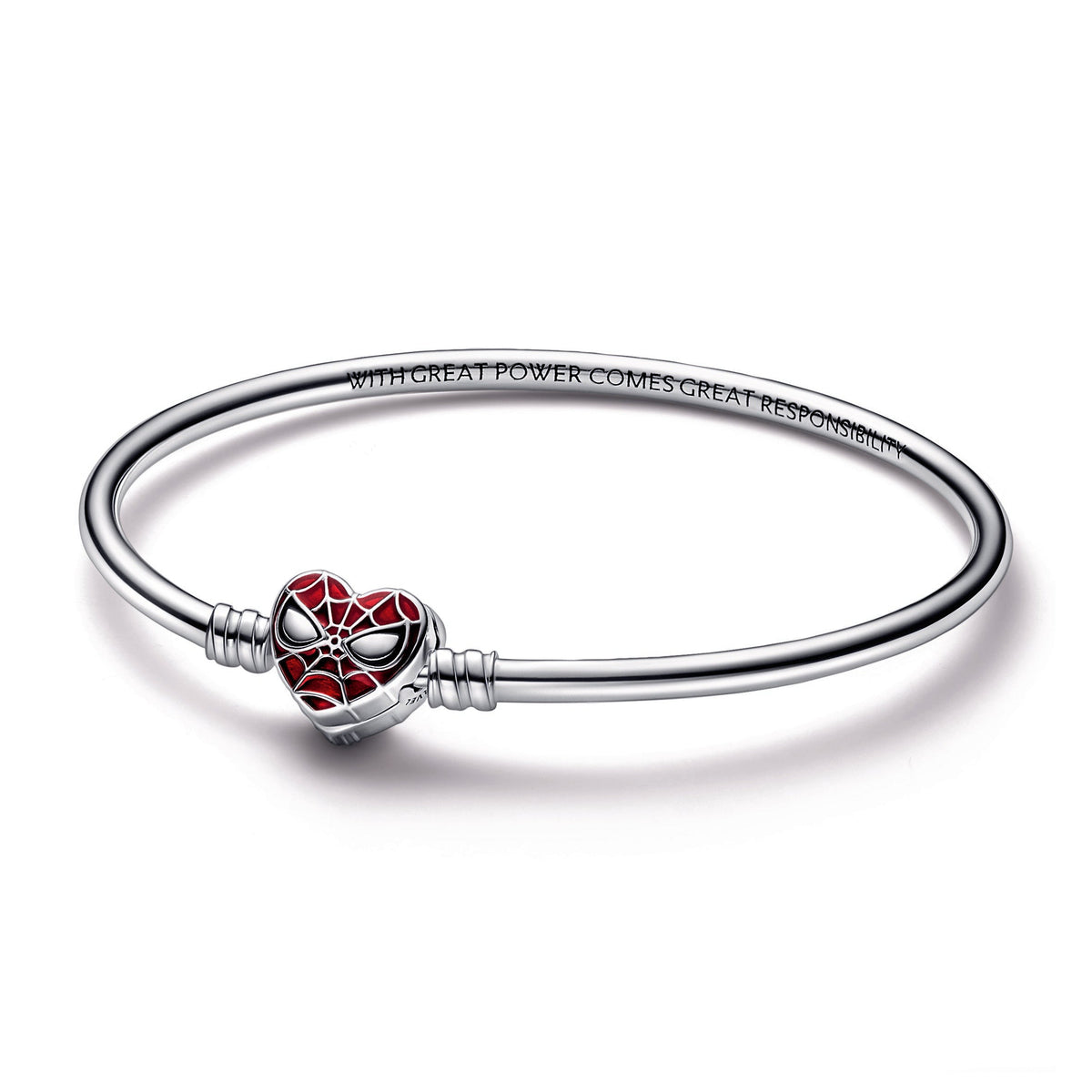 Bangle – Sterling Silver – Pandora Moments Marvel Spider-Man Mask Clasp
