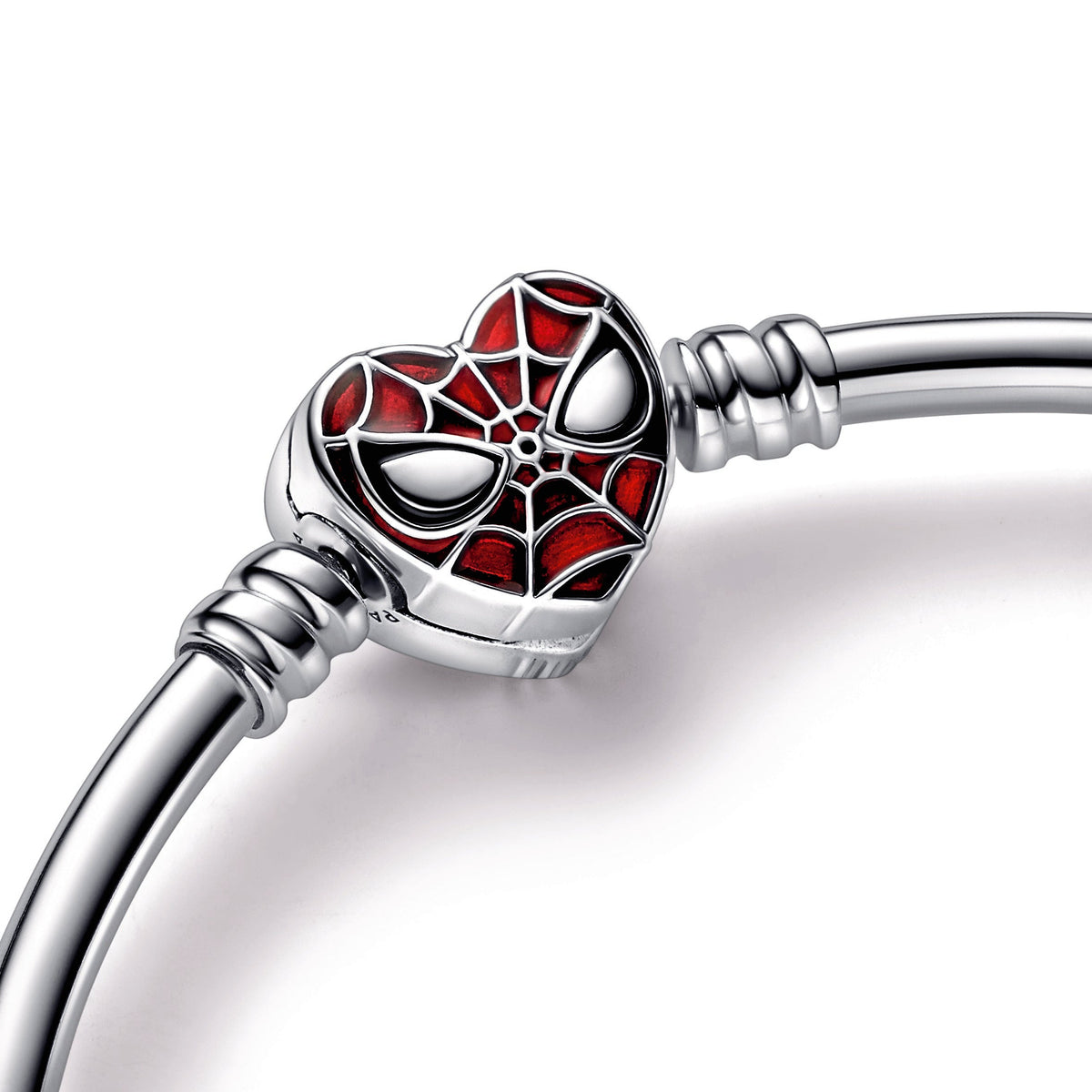 Bangle – Sterling Silver – Pandora Moments Marvel Spider-Man Mask Clasp