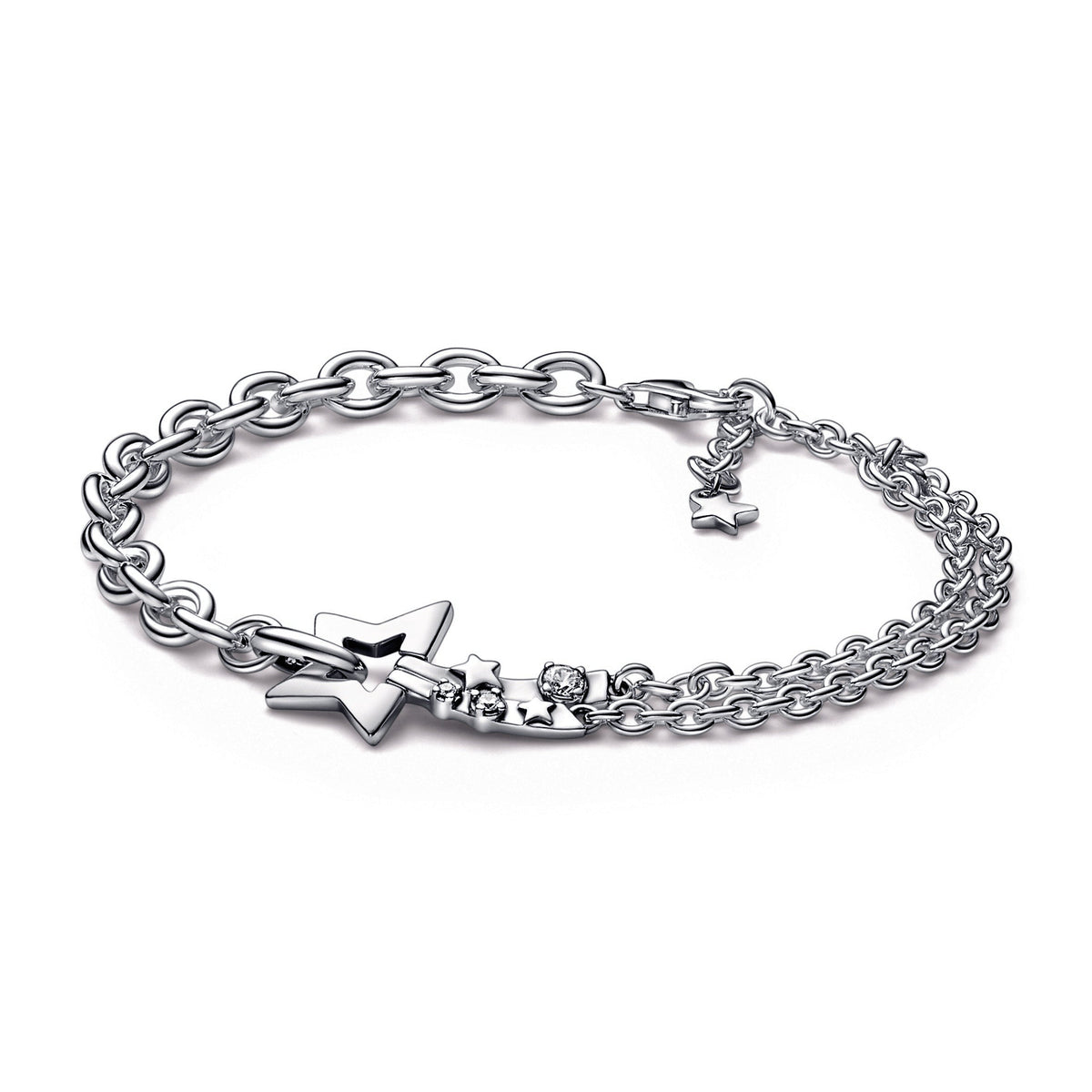 Chain Bracelet – Sterling Silver – Shooting Star Double