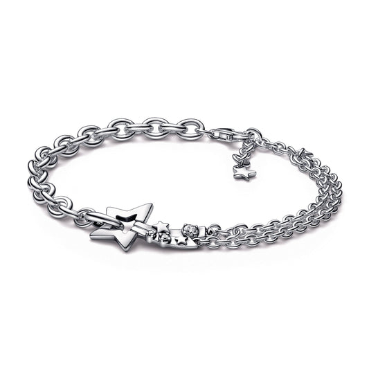 Chain Bracelet – Sterling Silver – Shooting Star Double