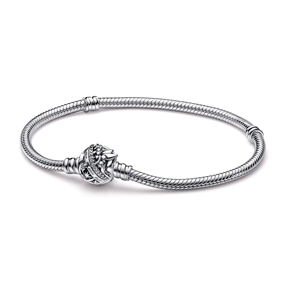 Chain Bracelet – Sterling Silver – Disney Tinker Bell Clasp Moments Snake