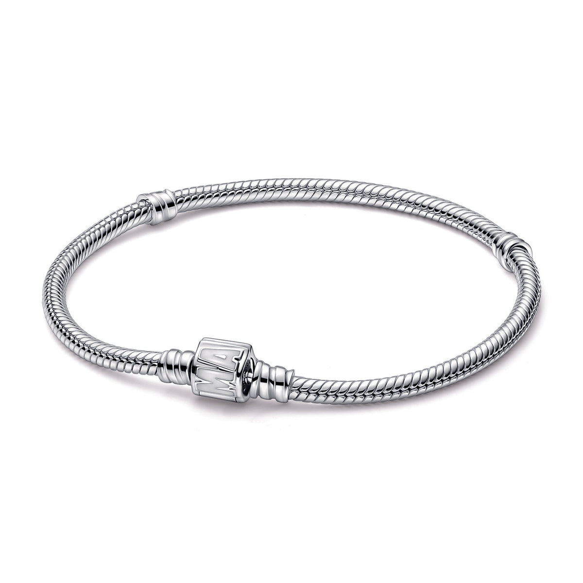 Chain Bracelet – Sterling Silver – Pandora Moments Marvel Logo Clasp Snake