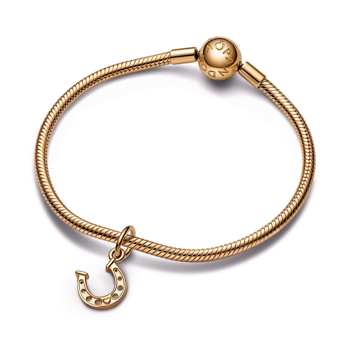Dangle Charm – 14k Gold-Plated – Lucky Horseshoe
