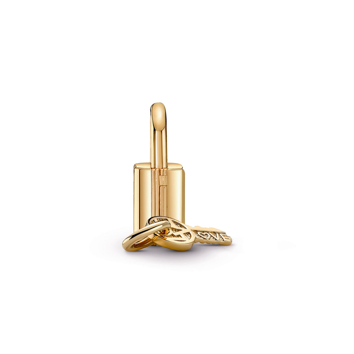 Dangle Charm – 14k Gold-Plated – Padlock & Key