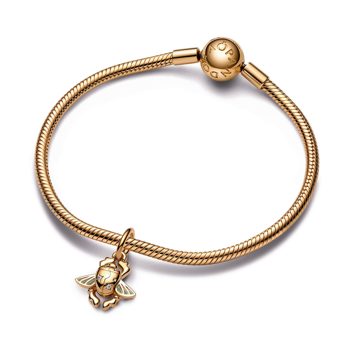 Dangle Charm – 14k Gold-Plated – Disney Aladdin Scarab Beetle