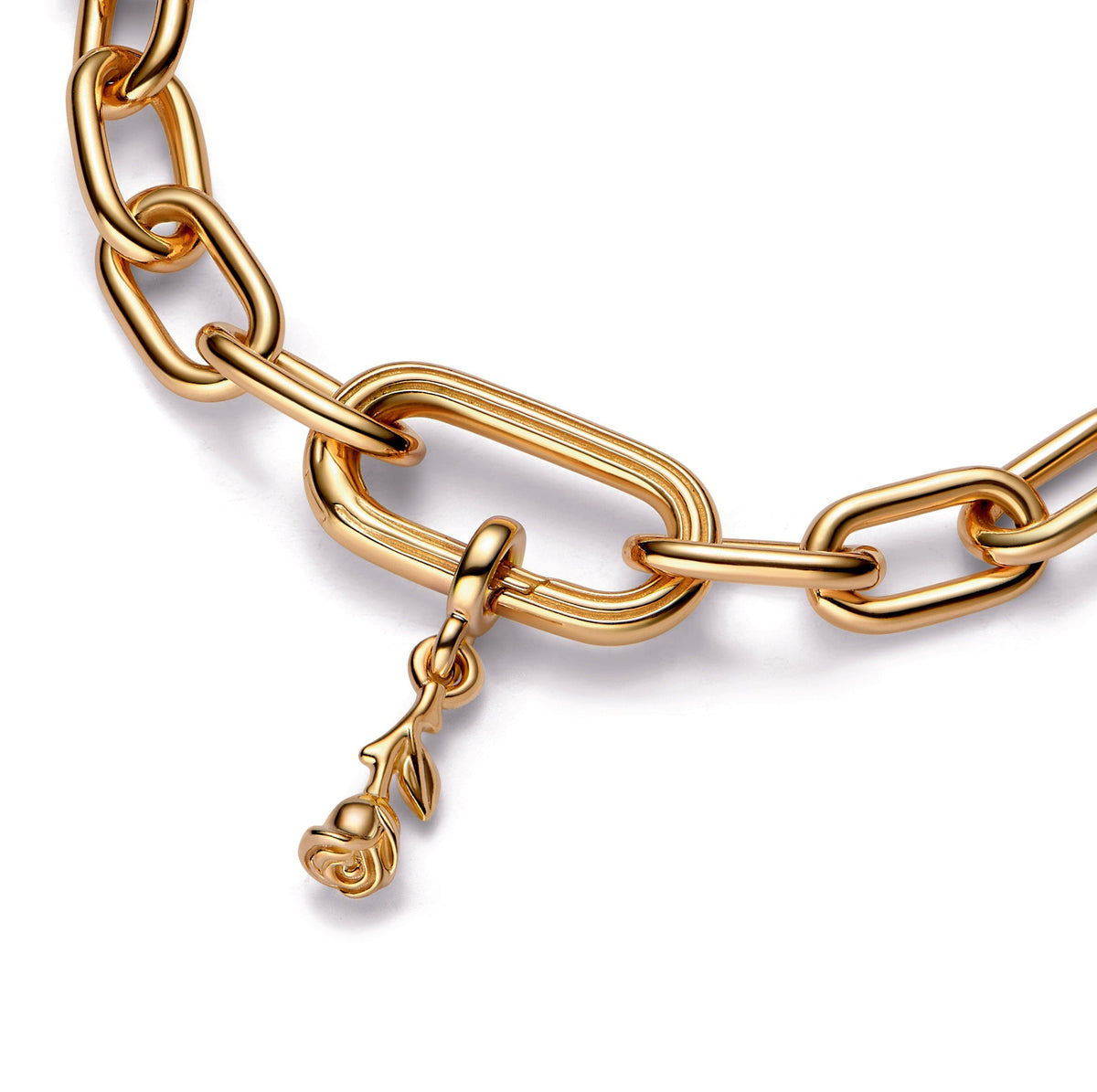 Charm – 14k Gold-Plated – Pandora ME Romance Rose Mini Dangle