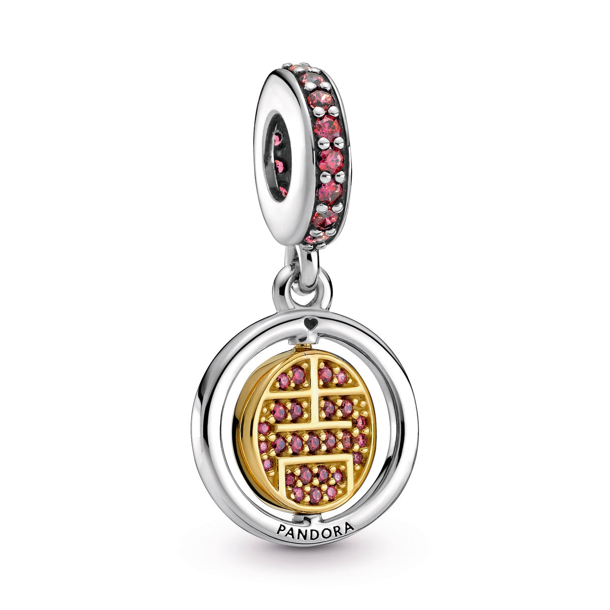 Dangle Charm – Sterling Silver – Spinning Lucky
