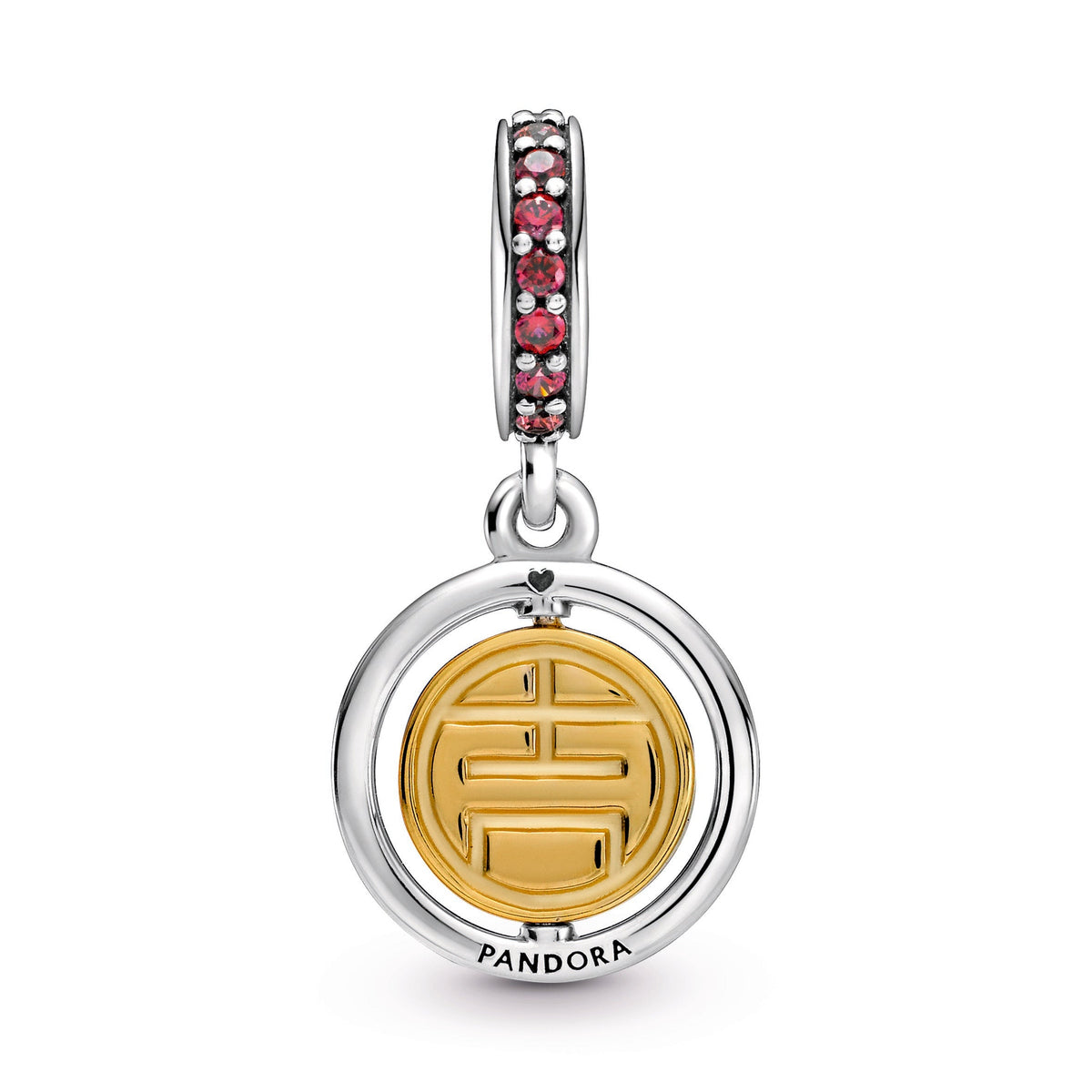 Dangle Charm – Sterling Silver – Spinning Lucky