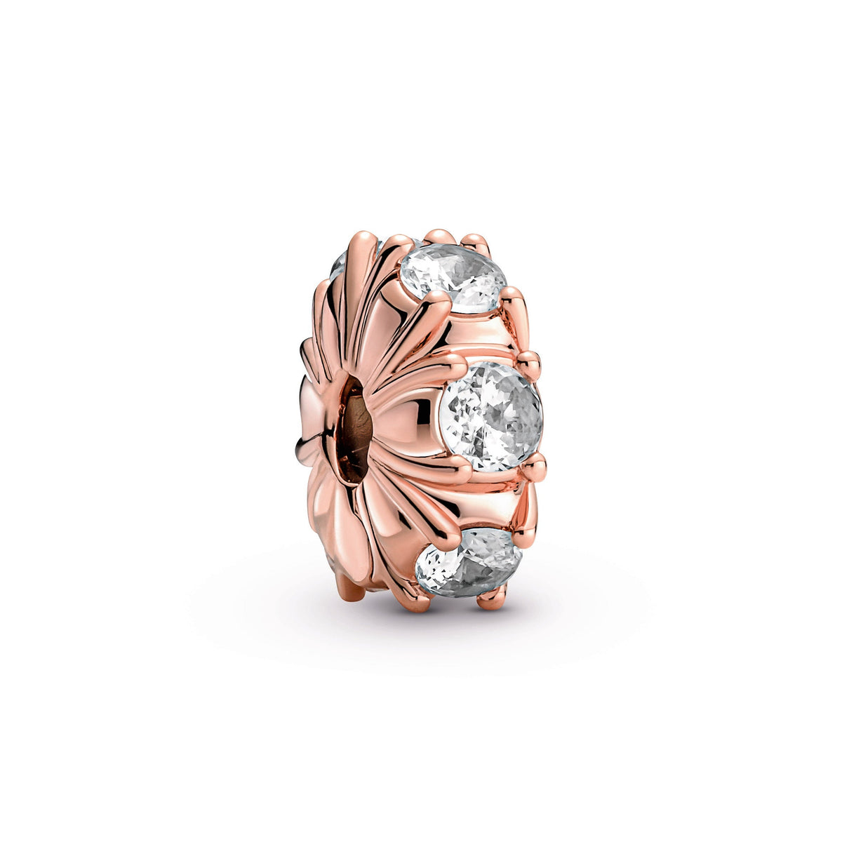 Clip Charm – 14k Rose Gold-Plated – Long Pronged Sparkling