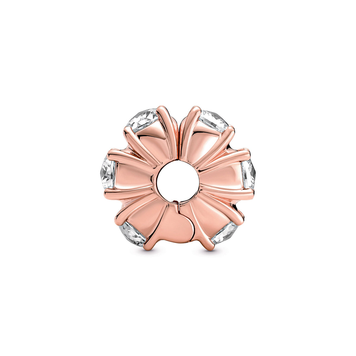 Clip Charm – 14k Rose Gold-Plated – Long Pronged Sparkling