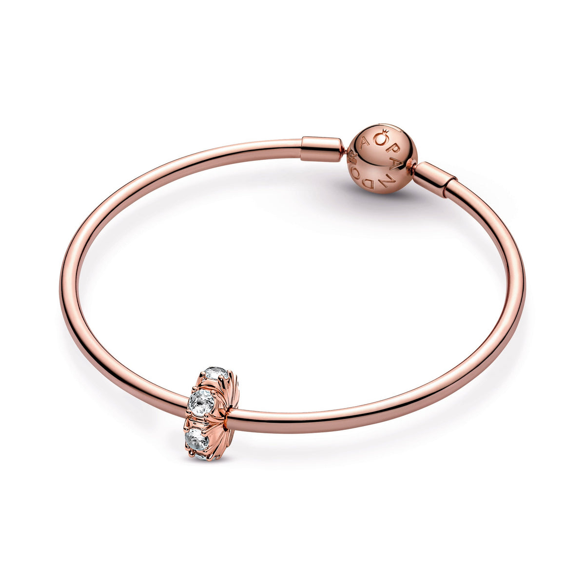 Clip Charm – 14k Rose Gold-Plated – Long Pronged Sparkling