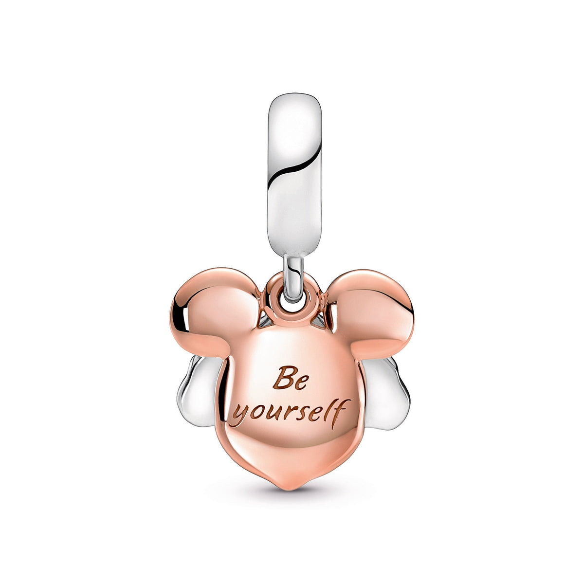 Dangle Charm – 14k Rose Gold-Plated – Disney Mickey Mouse Double
