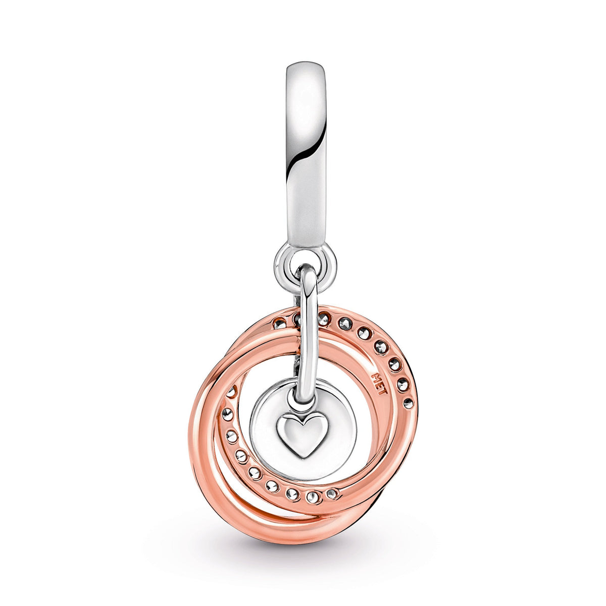 Dangle Charm – 14k Rose Gold-Plated – Family Always Encircled