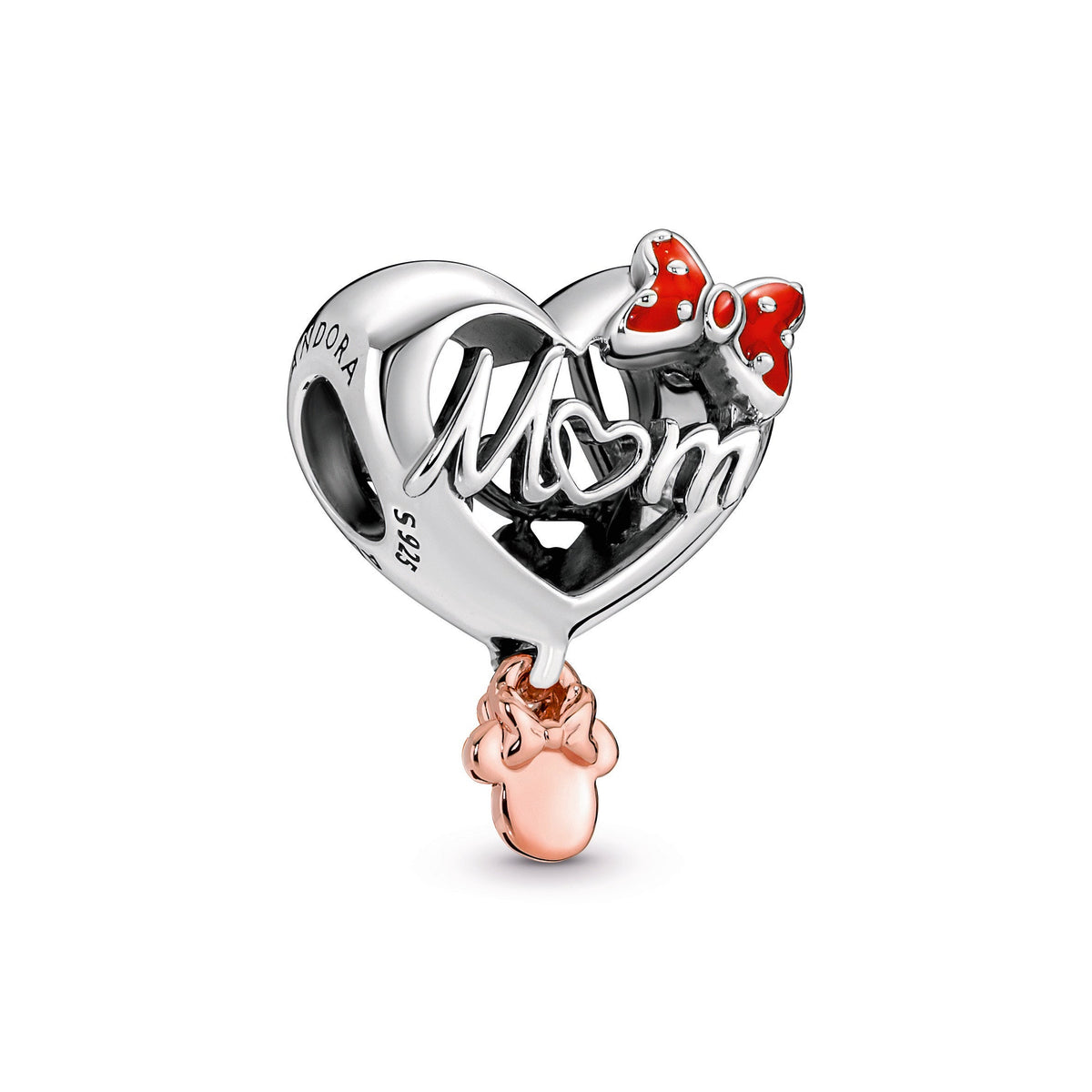 Charm – 14k Rose Gold-Plated – Disney Minnie Mouse Mum Heart