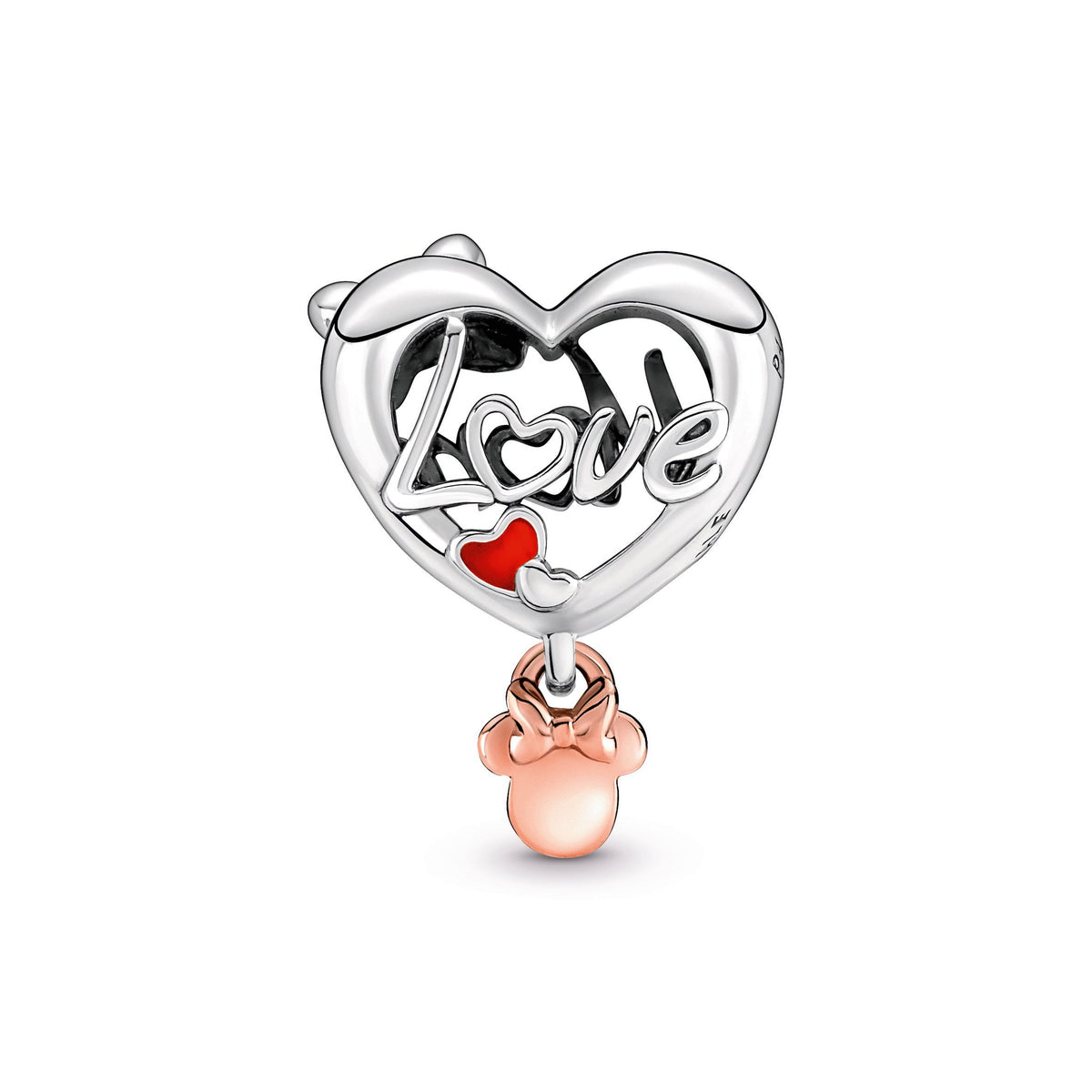 Charm – 14k Rose Gold-Plated – Disney Minnie Mouse Mum Heart