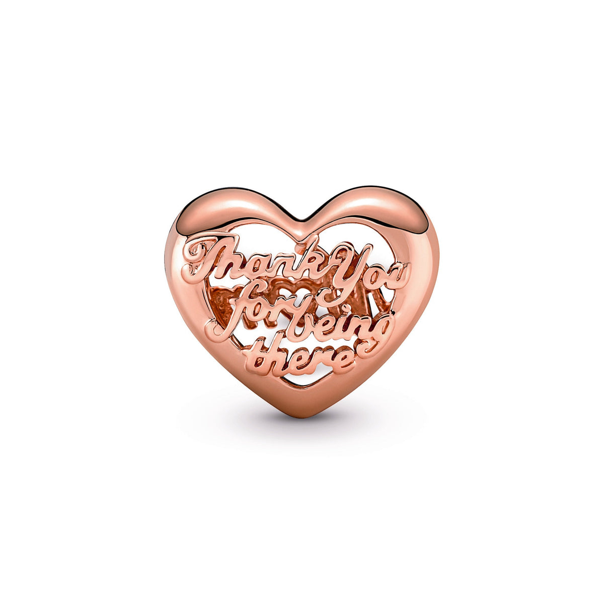 Charm – 14k Rose Gold-Plated – Thank You Mum Heart