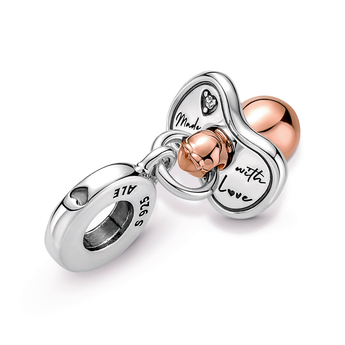Dangle Charm – 14k Rose Gold-Plated – Baby Pacifier