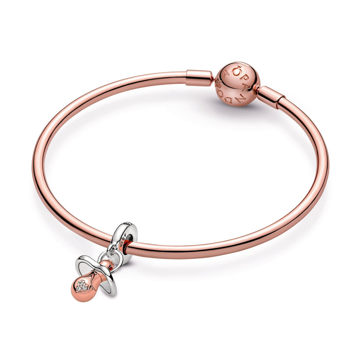 Dangle Charm – 14k Rose Gold-Plated – Baby Pacifier