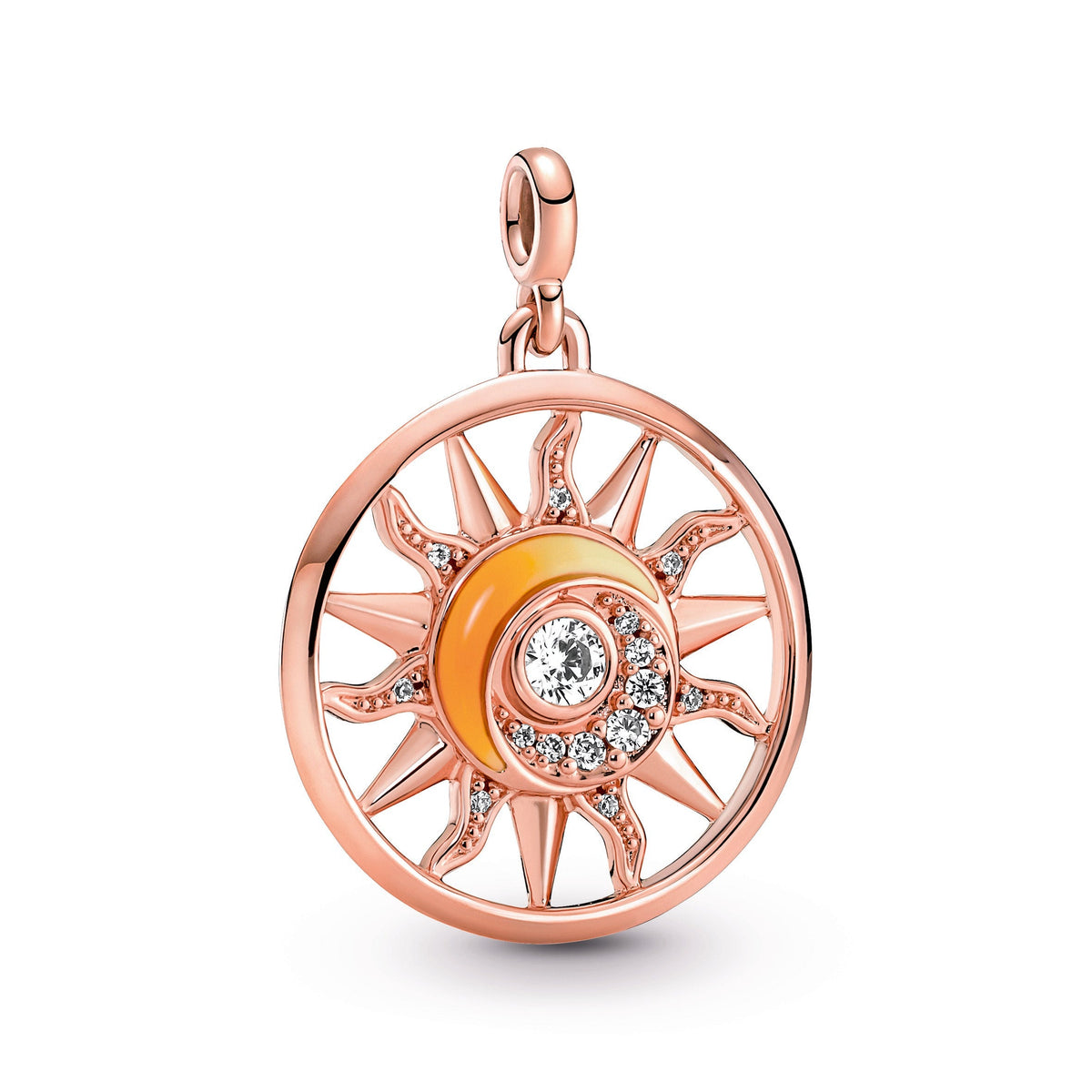 Charm – 14k Rose Gold-Plated – Pandora ME Sun Power Medallion