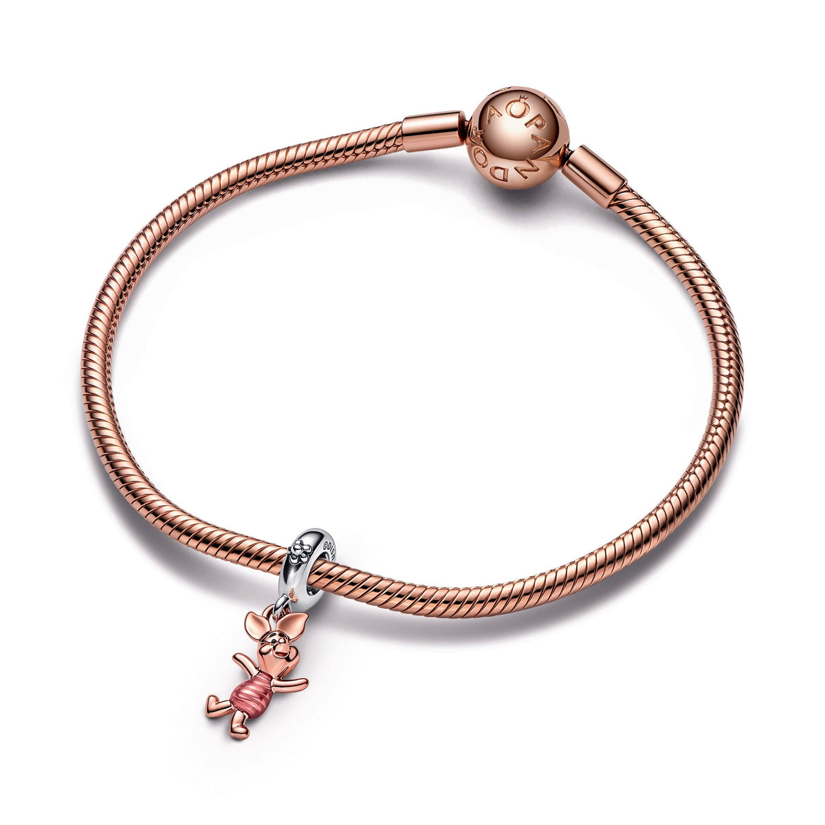 Dangle Charm – 14k Rose Gold-Plated – Disney Winnie the Pooh Piglet