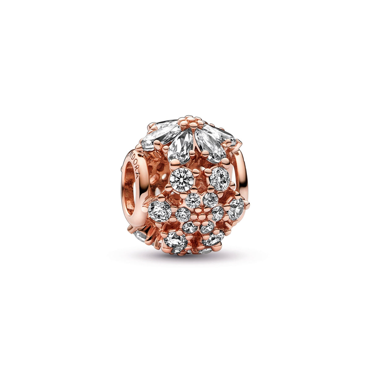 Charm – 14k Rose Gold-Plated – Sparkling Herbarium Cluster Round