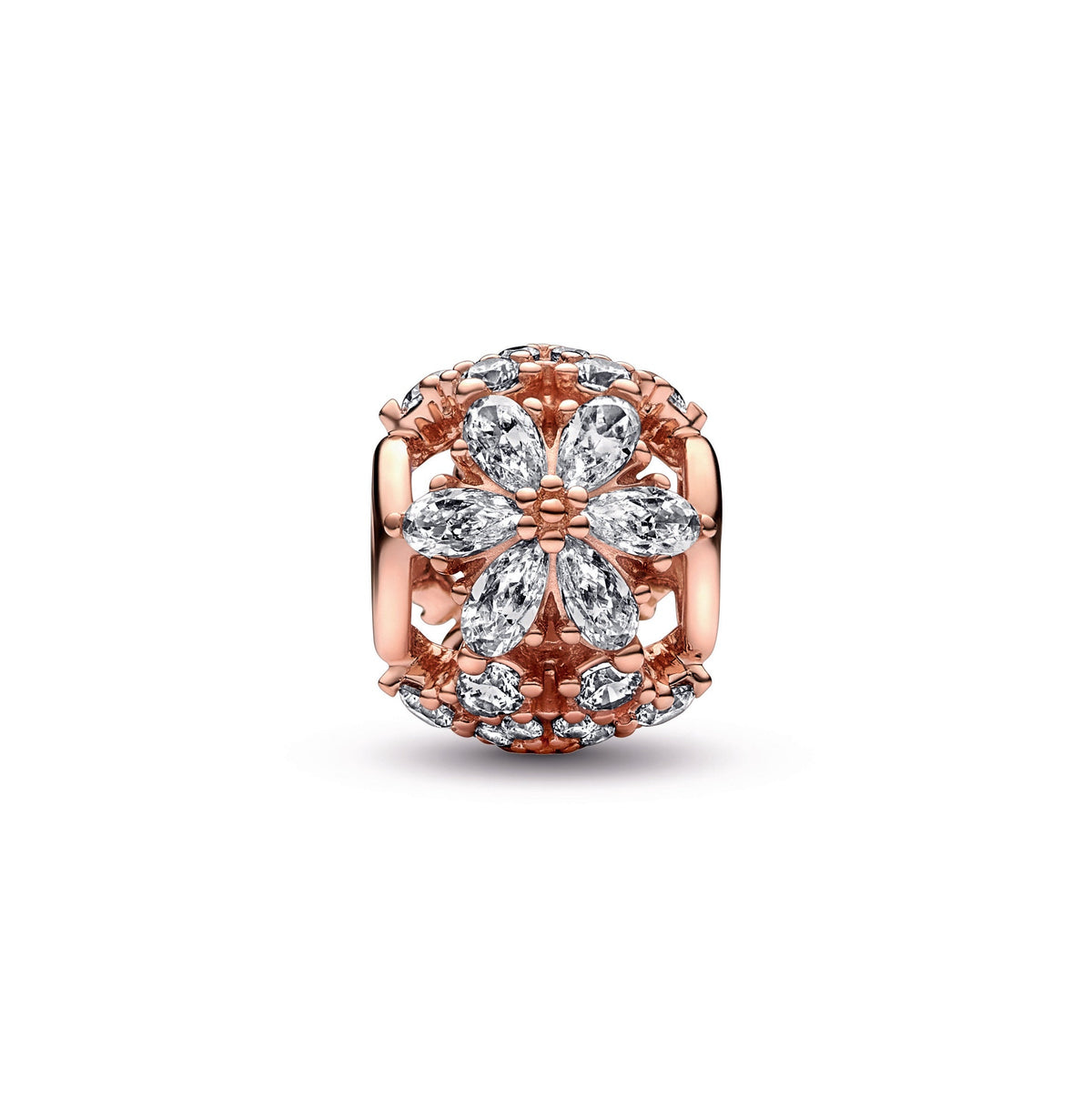 Charm – 14k Rose Gold-Plated – Sparkling Herbarium Cluster Round