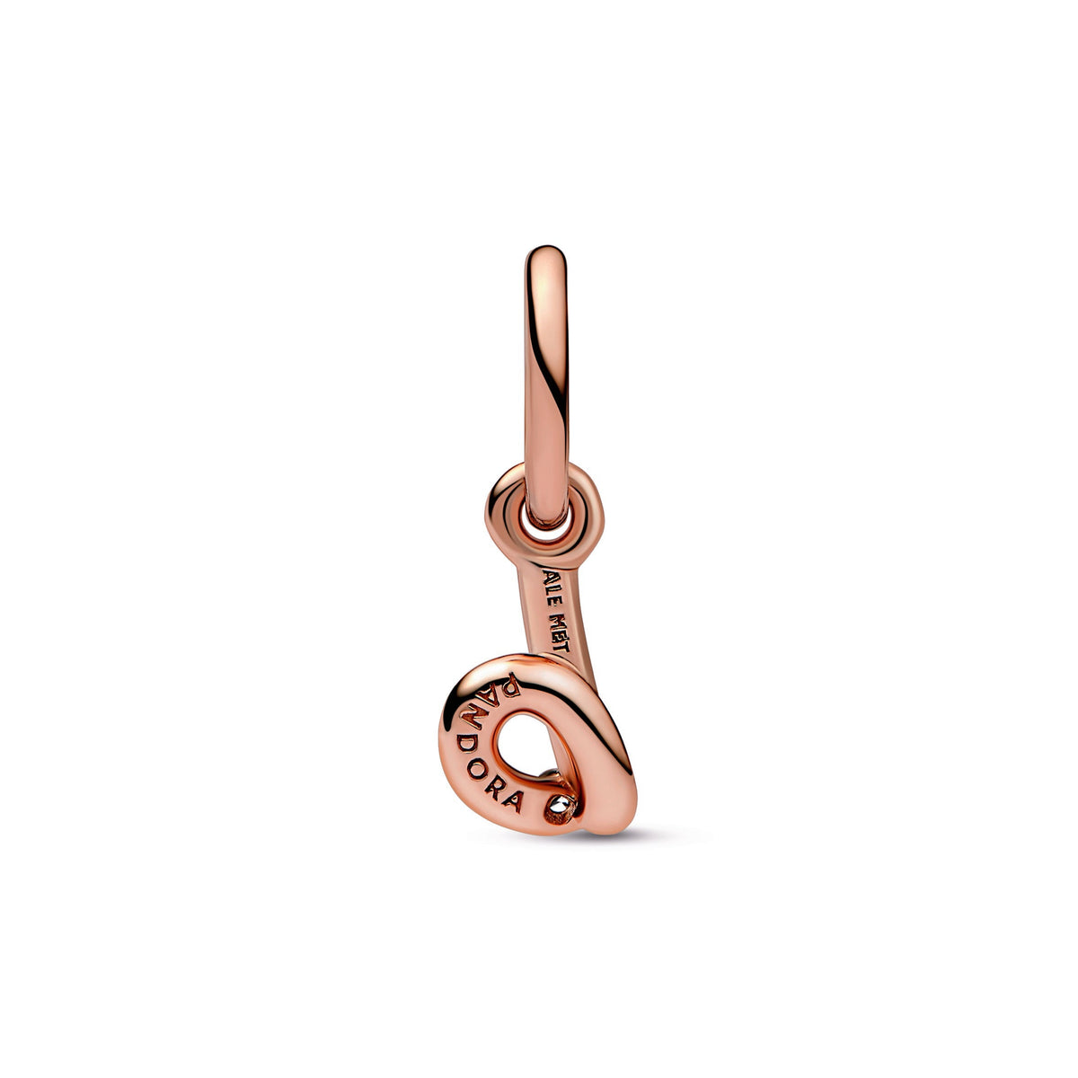 Dangle Charm – 14k Rose Gold-Plated – Letter b Script Alphabet
