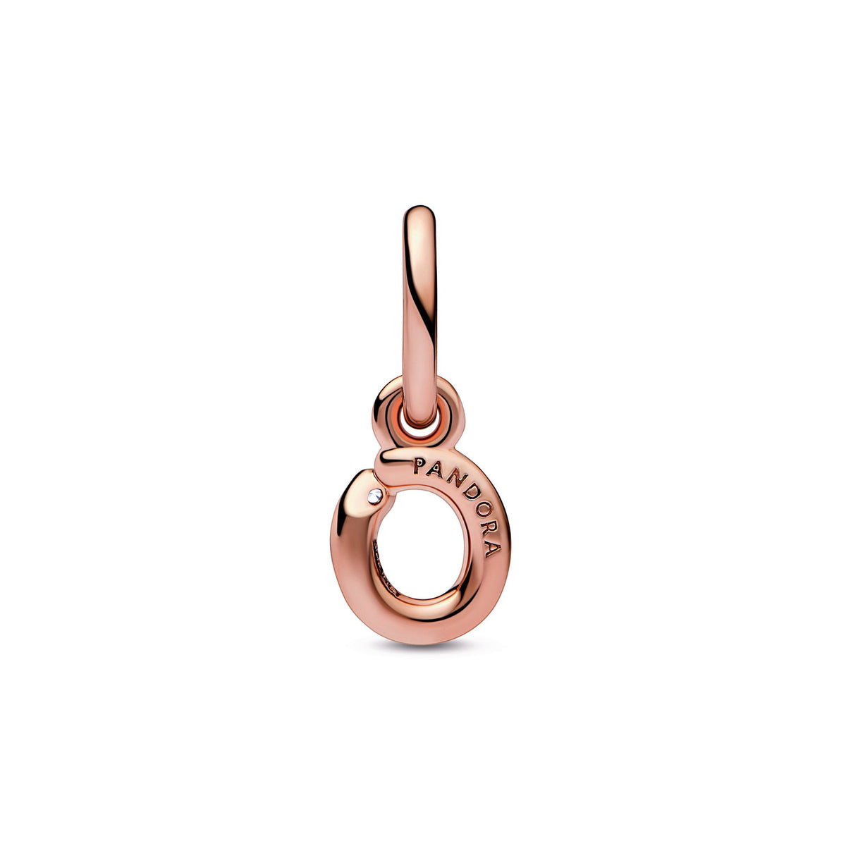 Dangle Charm – 14k Rose Gold-Plated – Letter o Script Alphabet