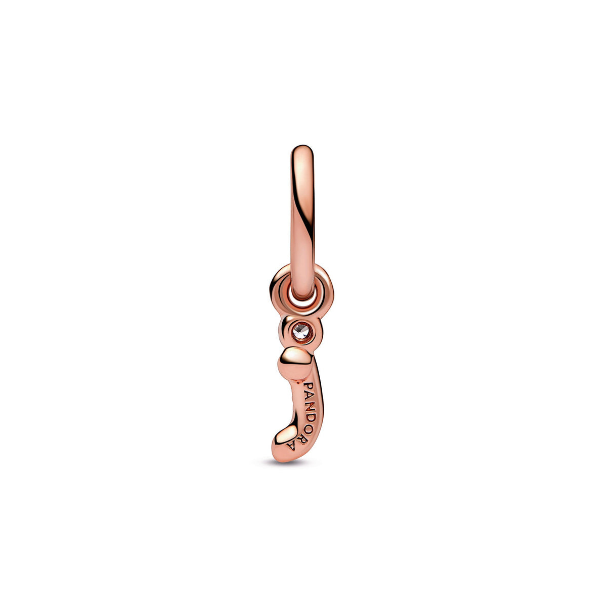 Dangle Charm – 14k Rose Gold-Plated – Letter i Script Alphabet