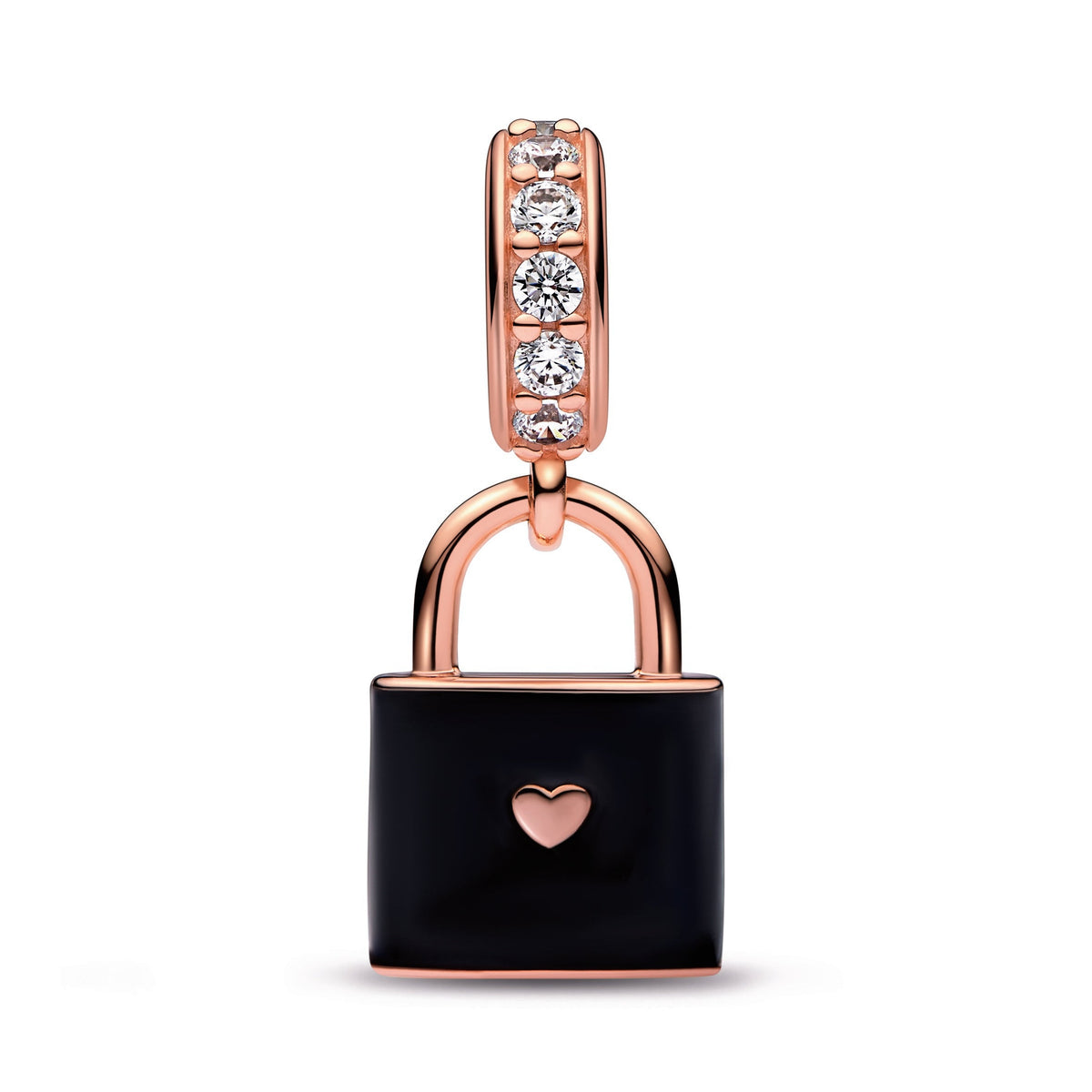 Dangle Charm – 14k Rose Gold-Plated – Love Padlock