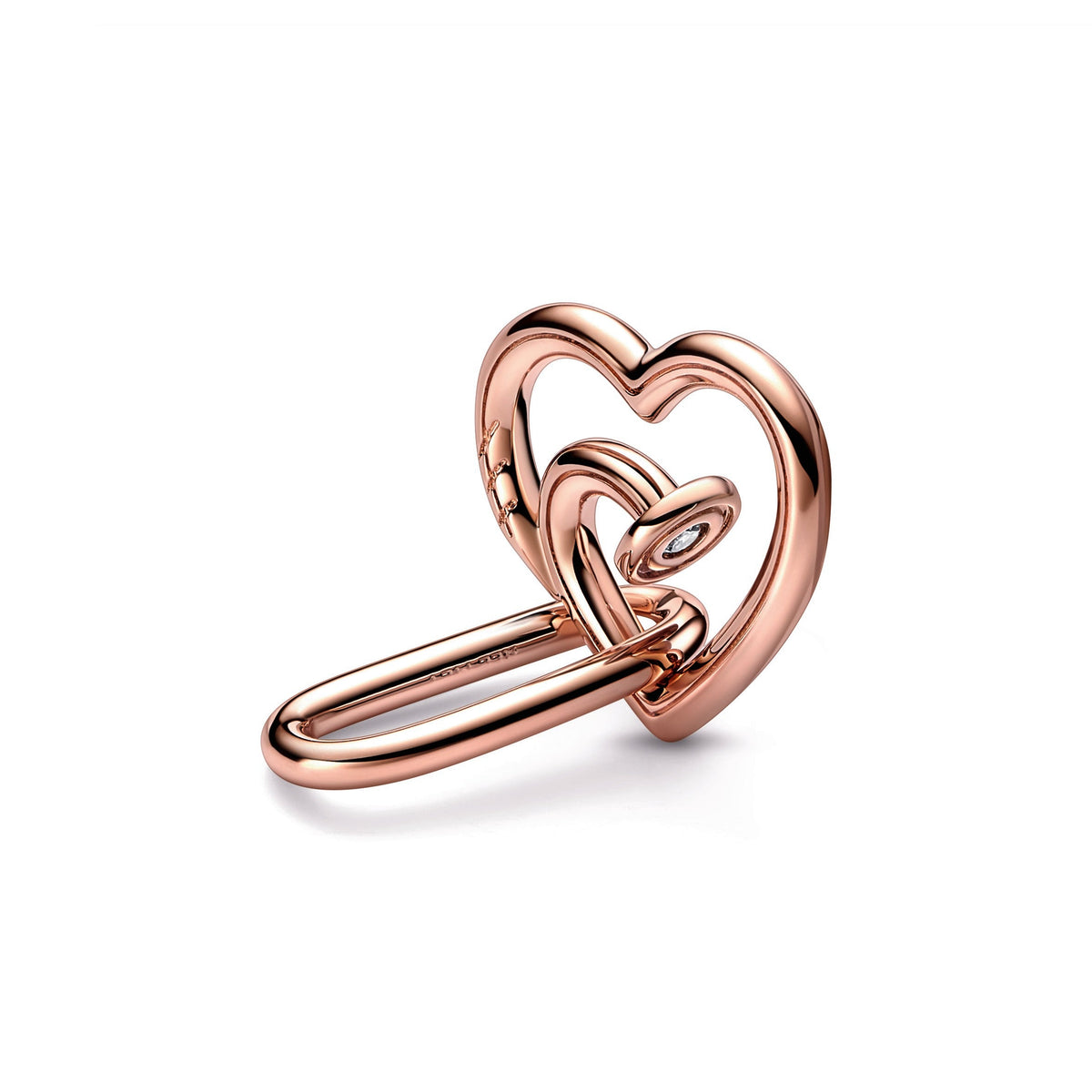 Bracelet – 14k Rose Gold-Plated – Pandora ME Nailed Heart Styling Double Link