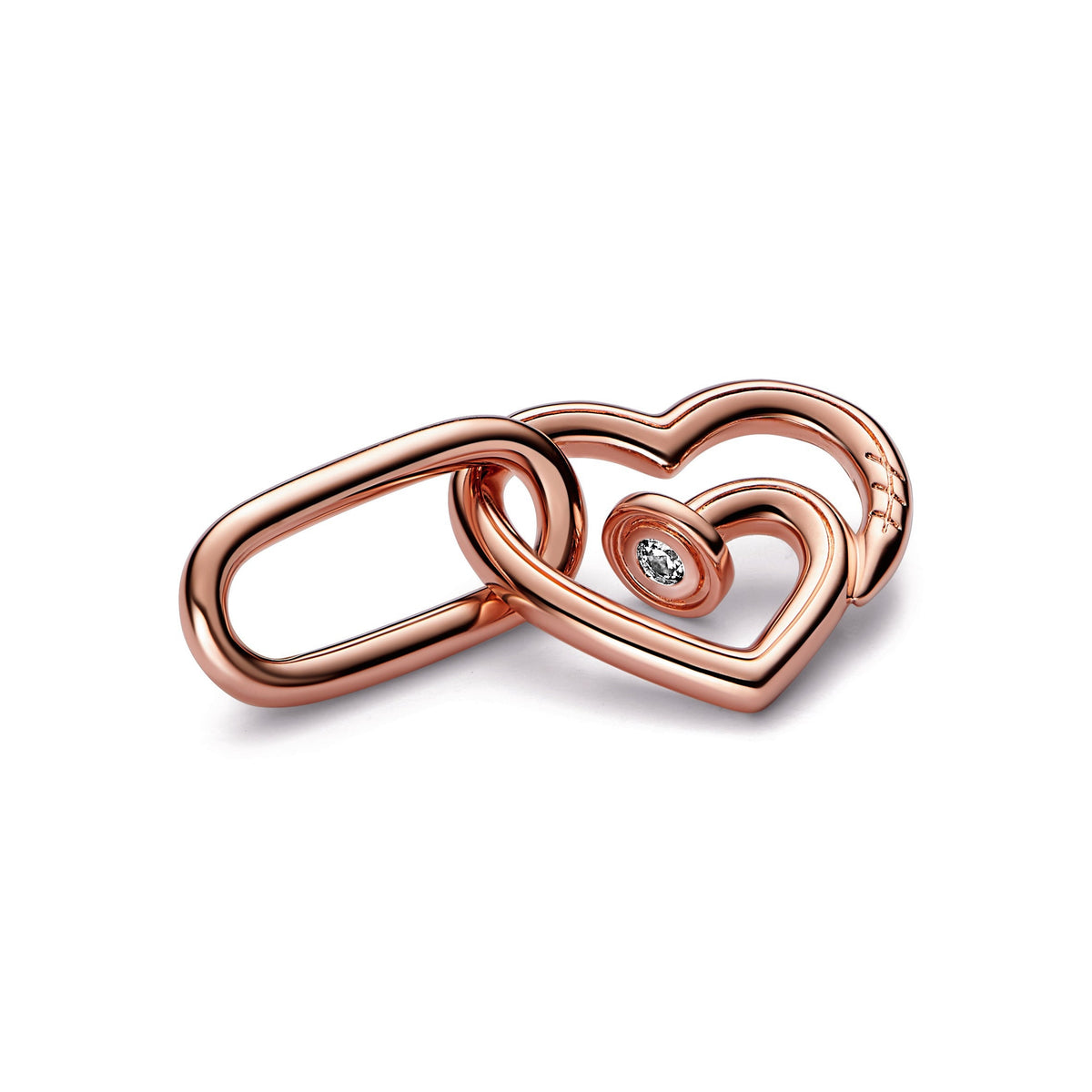 Bracelet – 14k Rose Gold-Plated – Pandora ME Nailed Heart Styling Double Link