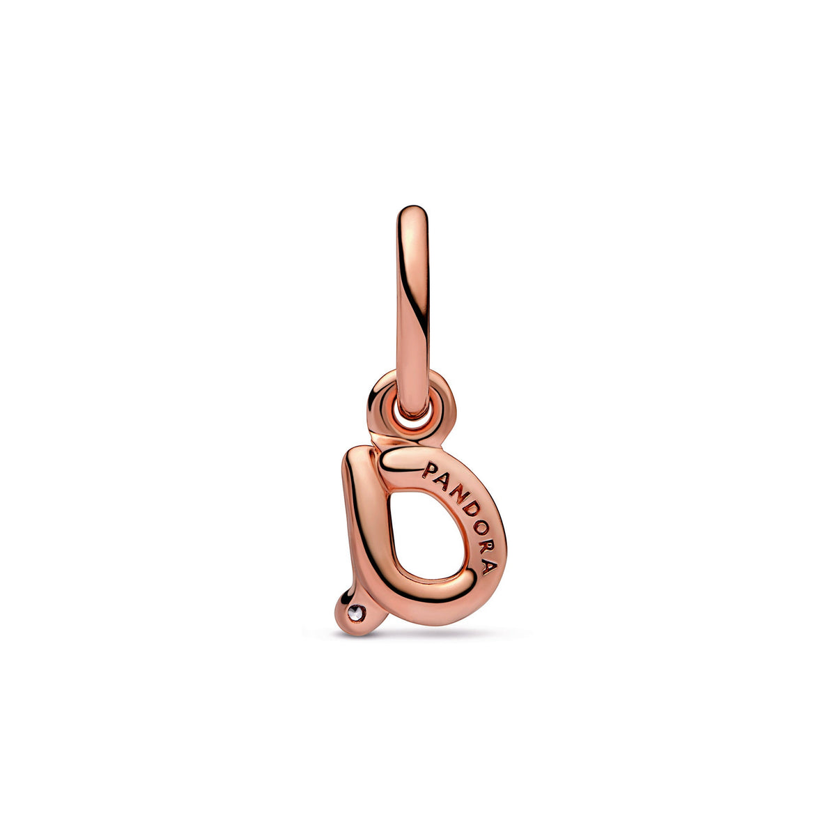 Dangle Charm – 14k Rose Gold-Plated – Letter a Script Alphabet