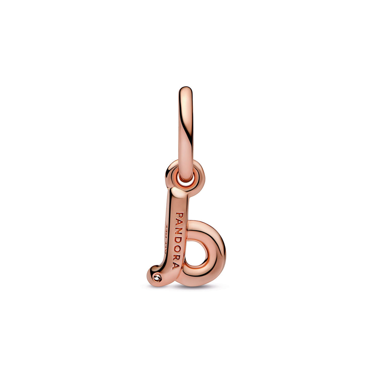 Dangle Charm – 14k Rose Gold-Plated – Letter d Script Alphabet