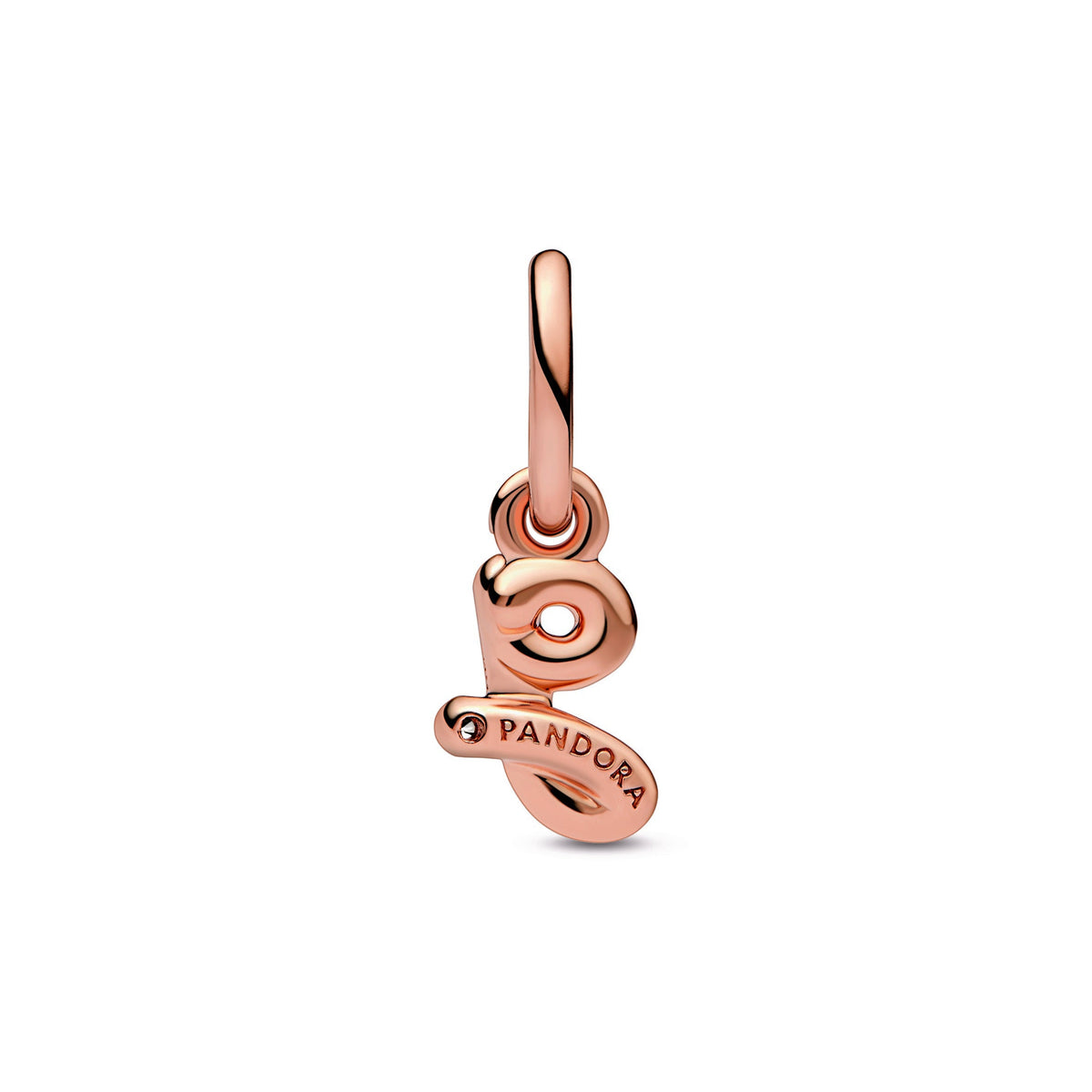Dangle Charm – 14k Rose Gold-Plated – Letter g Script Alphabet