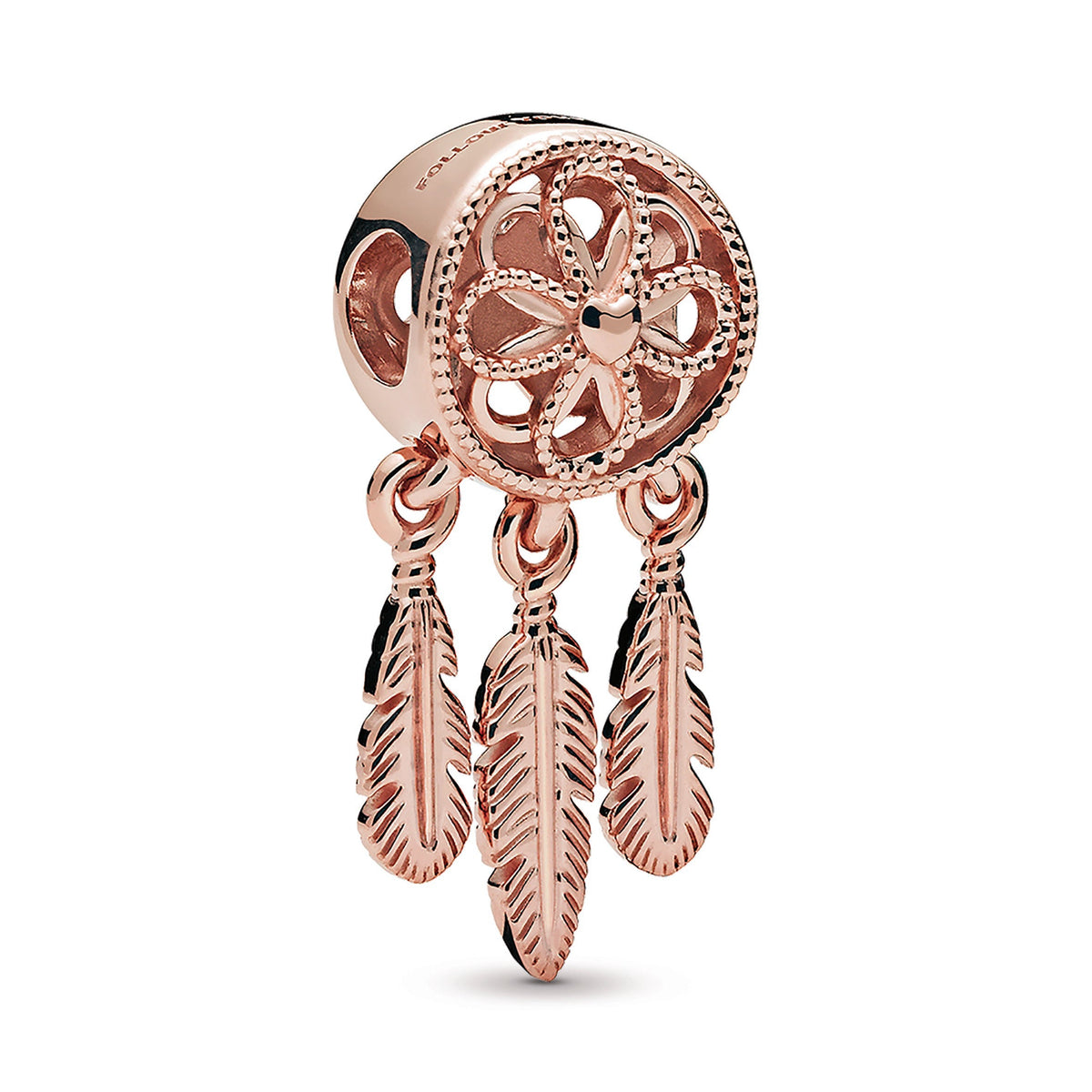 Charm – 14k Rose Gold-Plated – Spiritual Dreamcatcher