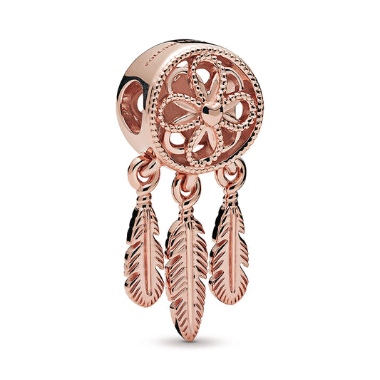 Charm – 14k Rose Gold-Plated – Spiritual Dreamcatcher