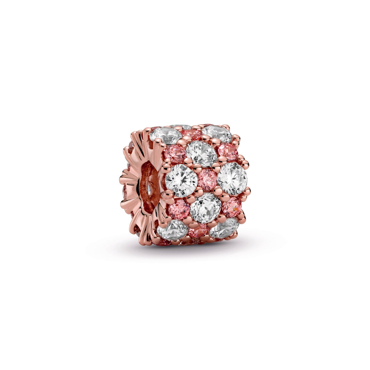 Charm – 14k Rose Gold-Plated – Pink & Clear Sparkle